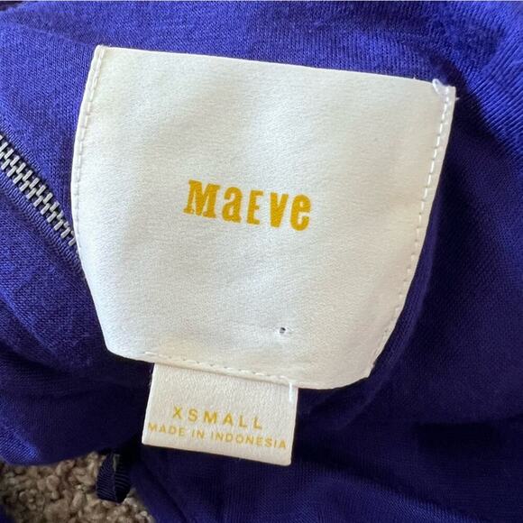 Anthro | Maeve Purple Ottoman Ribbed Sheath Dress - Picture 10 of 16